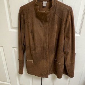 Chicos Faux Suede Jacket